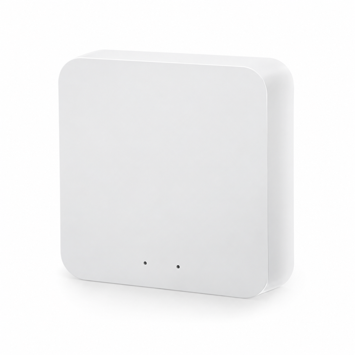 White square smart home gateway on white background