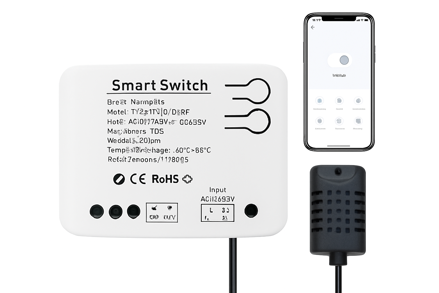 Interruttore Smart Zigbee con Controllo Sensore di Temperatura e Umidità