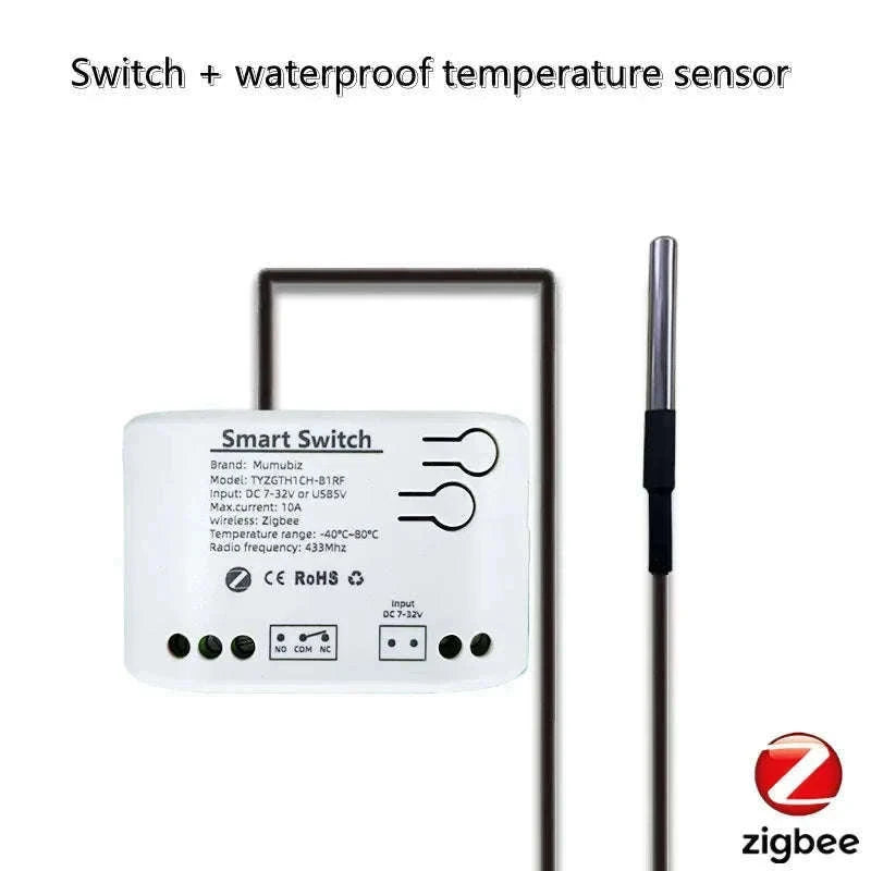 Zigbee Smart Switch with Temperature & Humidity Sensor Control-Input 85-250V / Temperature Switch / China Mainland
