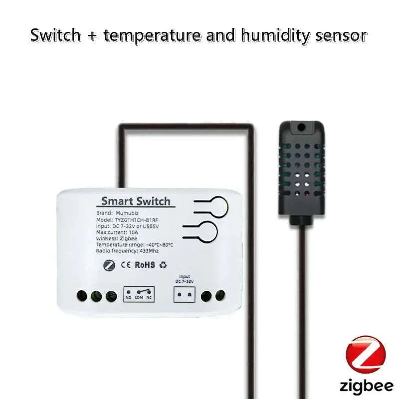 Zigbee Smart Switch with Temperature & Humidity Sensor Control-Input 85-250V / Temperature Switch / China Mainland