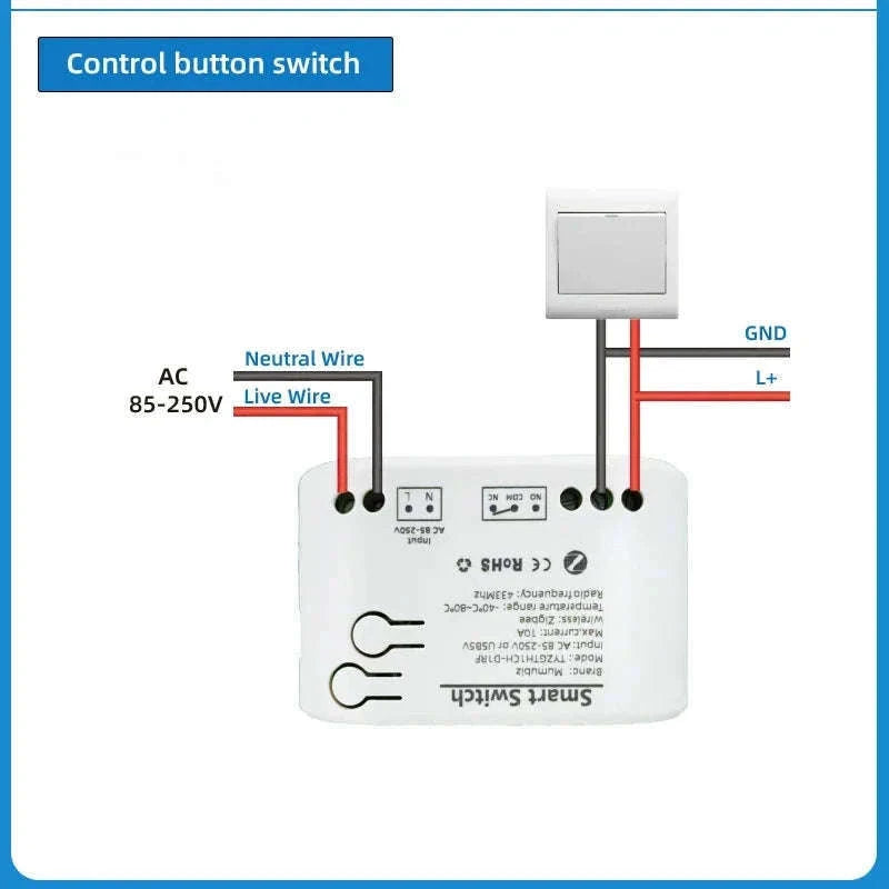 Zigbee Smart Switch with Temperature & Humidity Sensor Control-Input 85-250V / Temperature Switch / China Mainland
