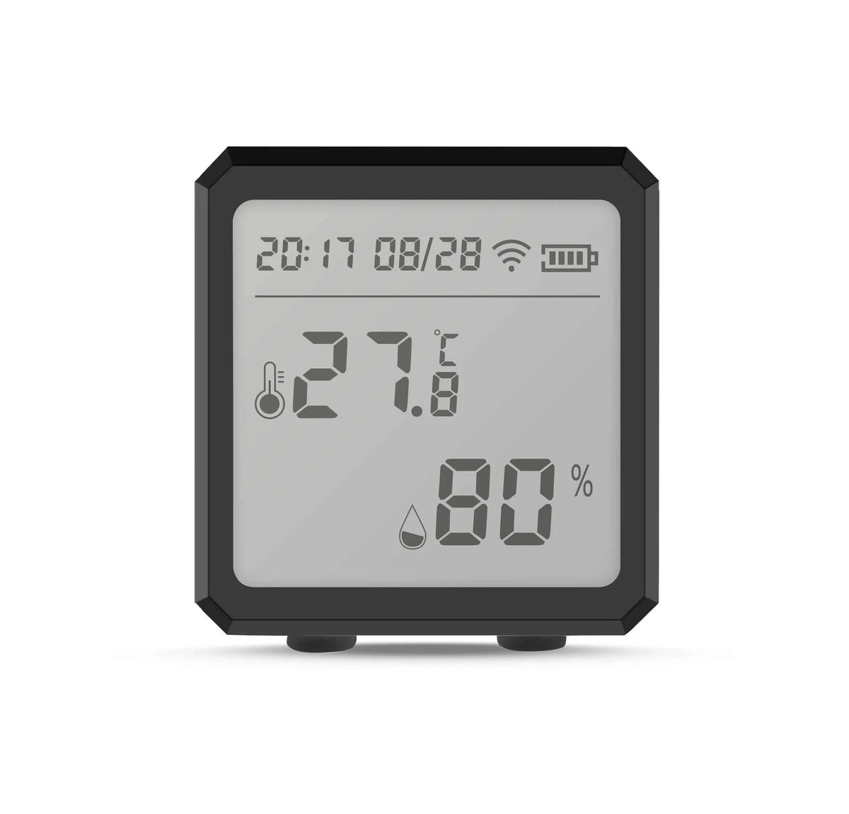 Zigbee Temperature and Humidity Sensor with LCD Display-TH01-White