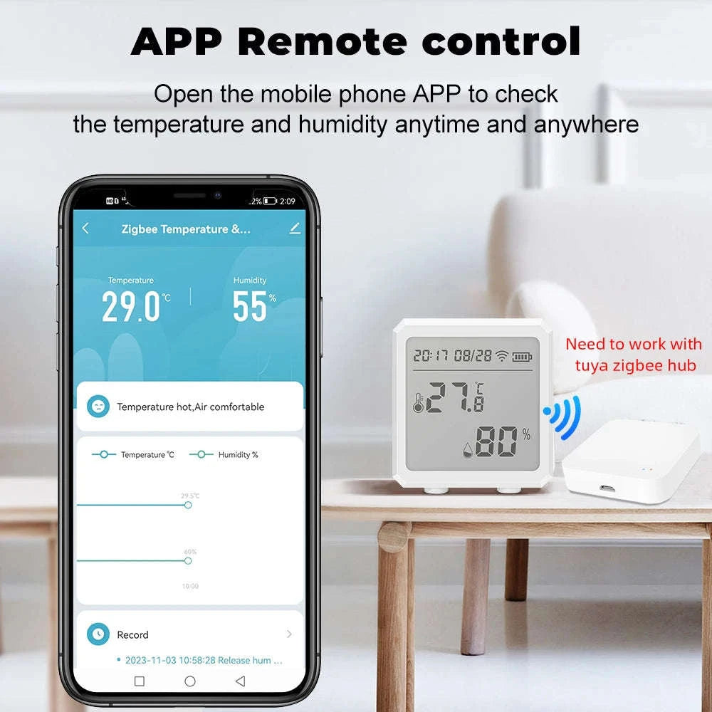 Zigbee Temperature and Humidity Sensor-Zigbee Black