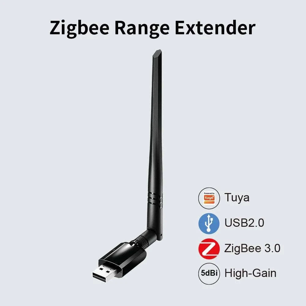 Zigbee USB Range Extender with Detachable Antenna for Smart Home Coverage-Zigbee Extender