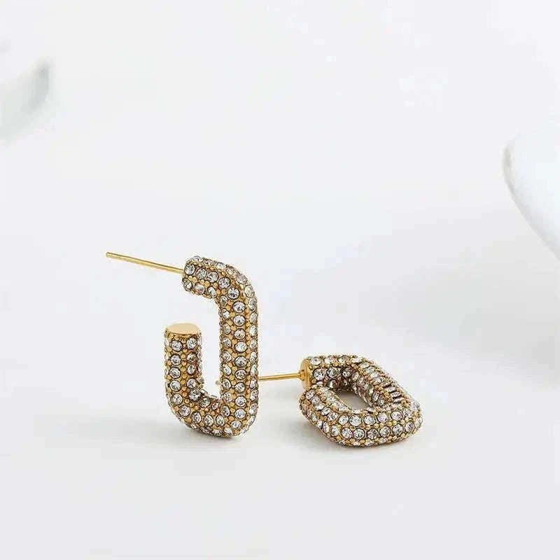 Zircon Circle Huggie Hoop Earrings for Women-22306 1