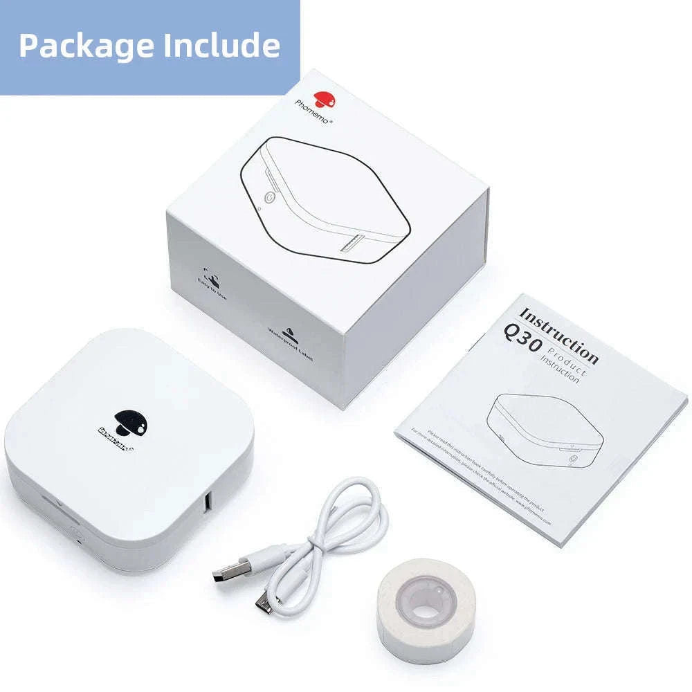 Zodzi Q30 Mini Thermal Label Printer for Home and Office-White Printer / China Mainland