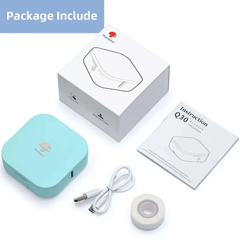 Zodzi Q30 Mini Thermal Label Printer for Home and Office-White Printer / China Mainland