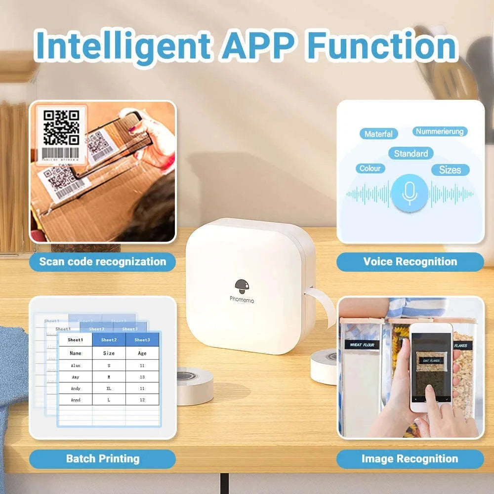 Zodzi Q30 Mini Thermal Label Printer for Home and Office-White Printer / China Mainland