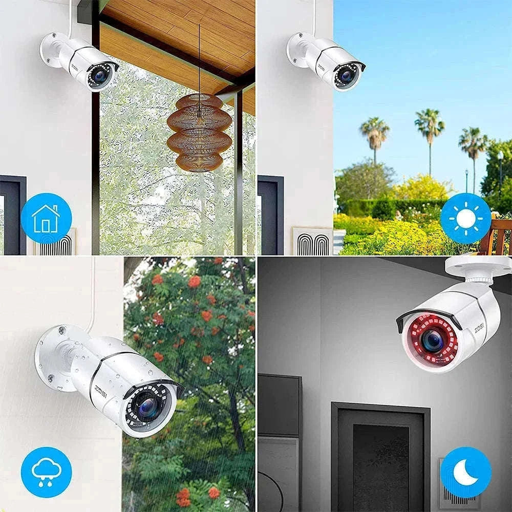 ZOSI 1080P 2MP Wired Bullet CCTV Camera with 120ft Night Vision-Black / Australia