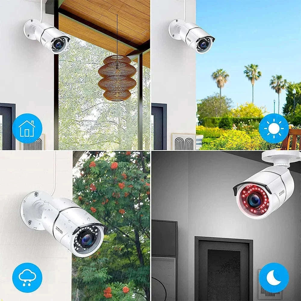 ZOSI 1080P 2MP Wired Bullet CCTV Camera with 120ft Night Vision-Black / Australia