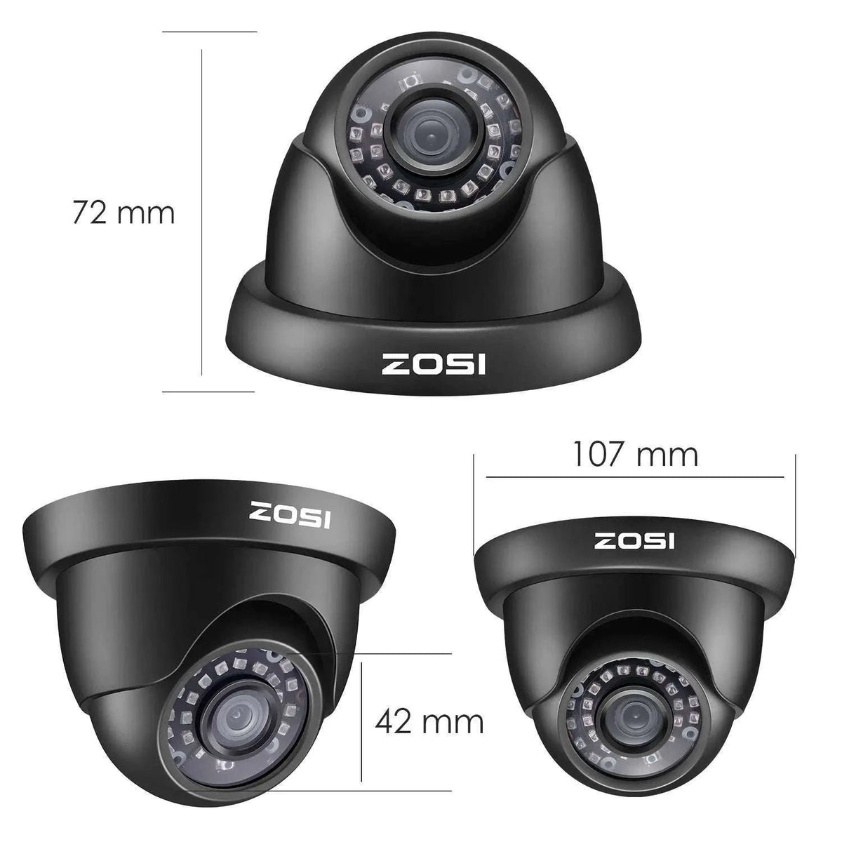 ZOSI 1080P 4-in-1 Dome Security Camera for CCTV Systems-Dome / 1080p / United States