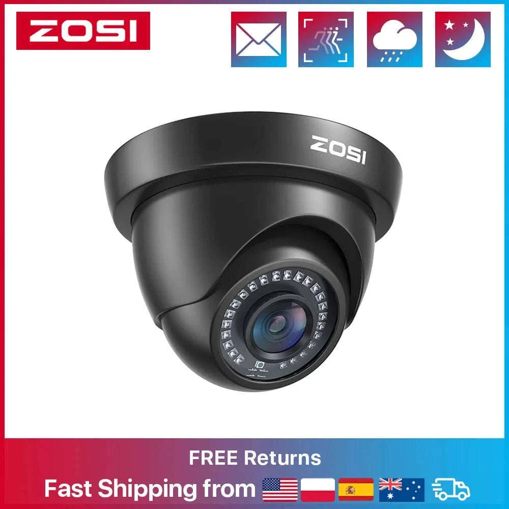 ZOSI 1080P 4-in-1 Dome Security Camera for CCTV Systems-Dome / 1080p / United States