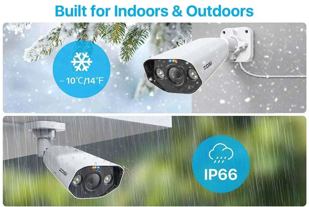 ZOSI 16-Channel 8MP PoE Security Camera System with 4TB HDD-16CH 5MP and 12 Cam / Poland / 4T