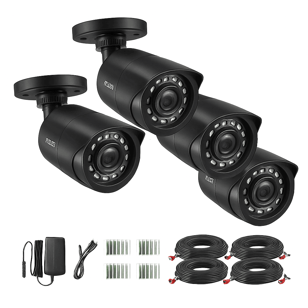 ZOSI 4-Pack 1080P HD-TVI Weatherproof Security Cameras-White / United States