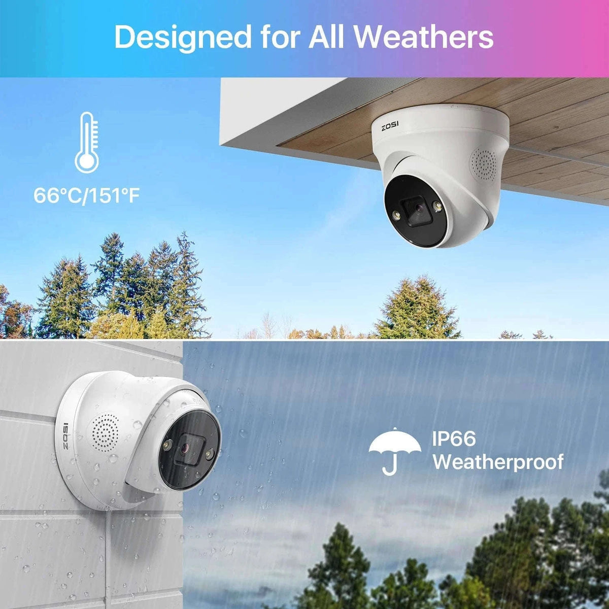 ZOSI 4K PoE Outdoor Security Camera with AI Detection-5MP without TF Card / Poland
