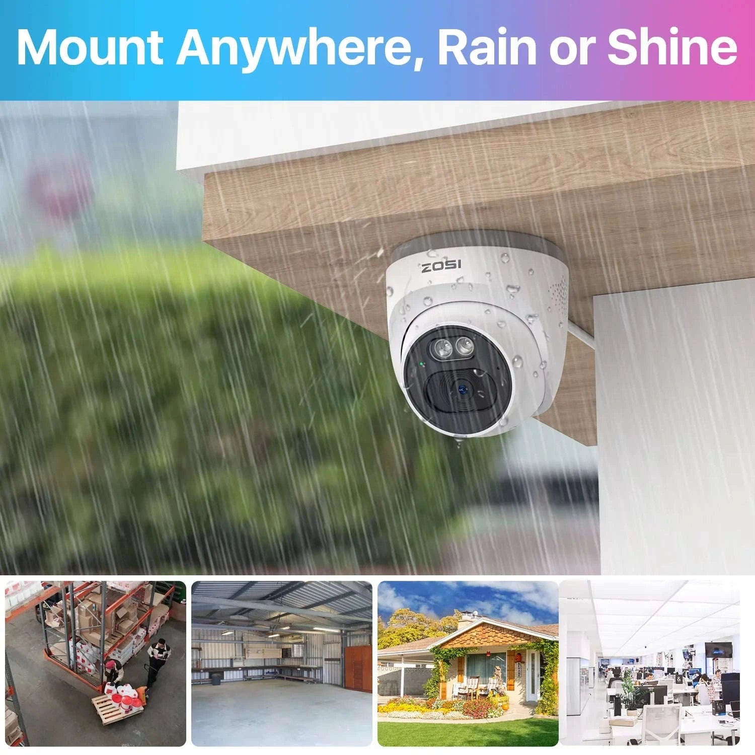 ZOSI 4MP PoE Outdoor Security Camera System with 8CH NVR-8PCS Cameras / spain / 2T