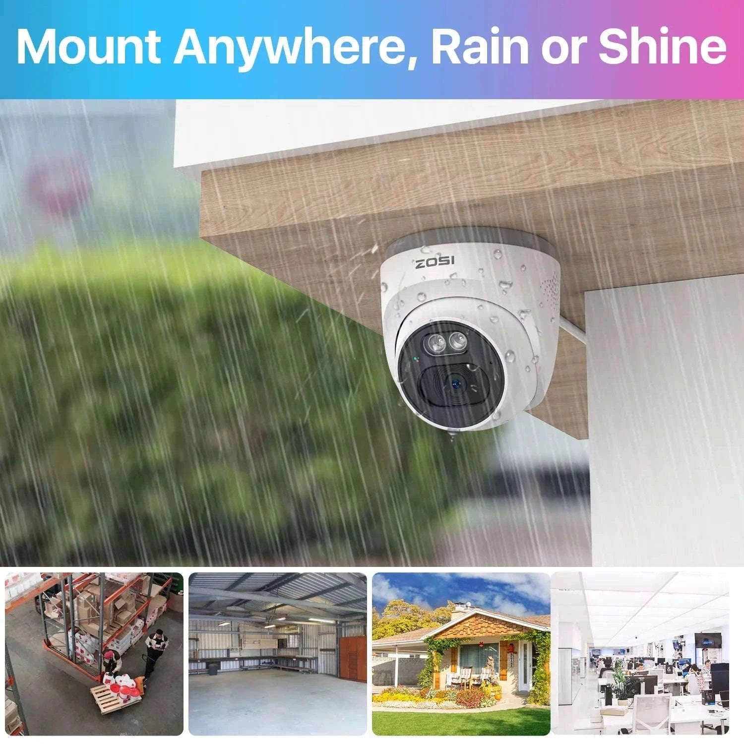 ZOSI 4MP PoE Outdoor Security Camera System with 8CH NVR-8PCS Cameras / spain / 2T