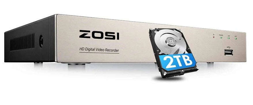 ZOSI 8-Channel 1080P DVR Security Recorder with H.265+-1T / 8CH / Poland