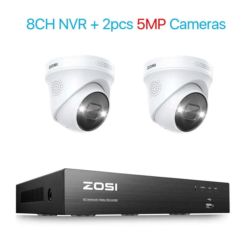 ZOSI 8CH 4K PoE Security Camera System with AI Detection-4PCS 8MP Cameras / Poland / None