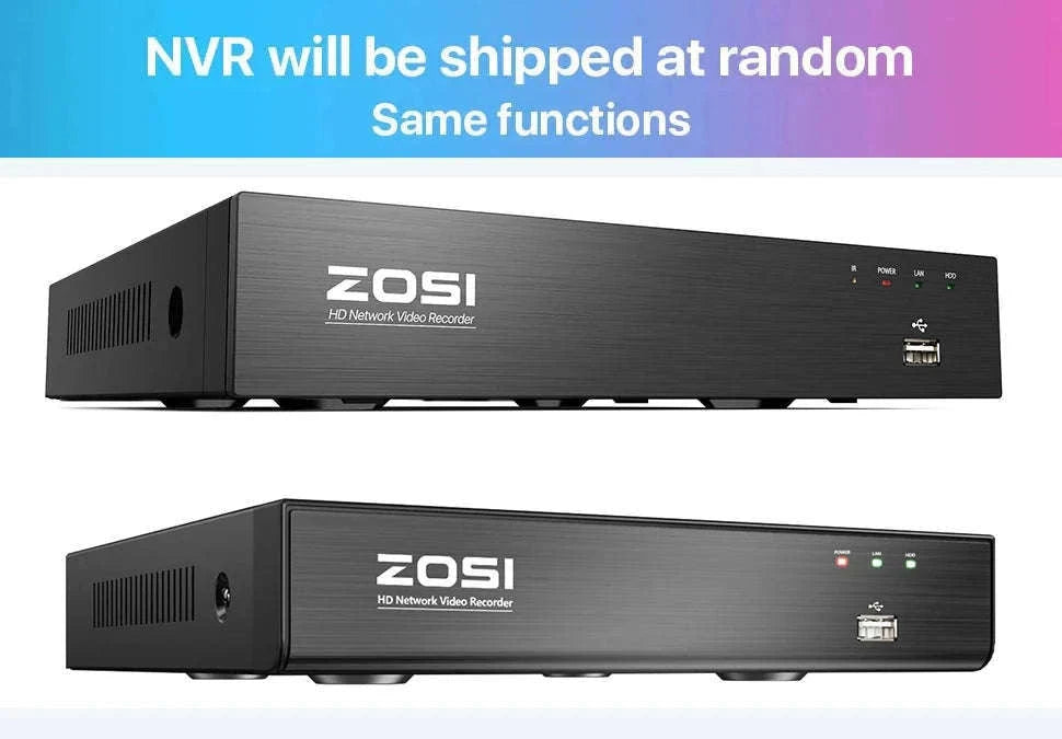 ZOSI 8CH 4K PoE Security Camera System with AI Detection-4PCS 8MP Cameras / Poland / None