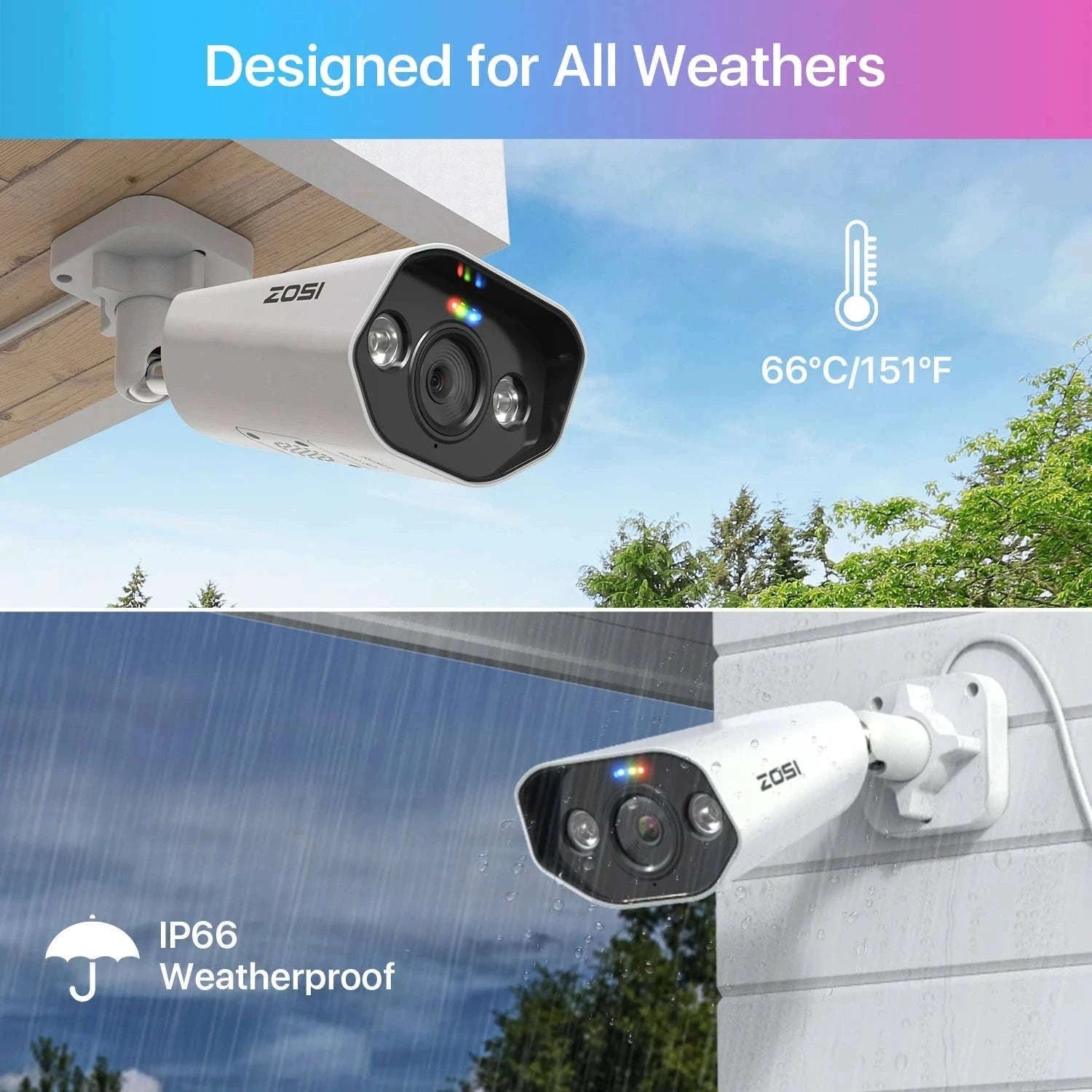ZOSI 8MP PoE Outdoor Security Camera with Two-Way Audio-5MP / Poland