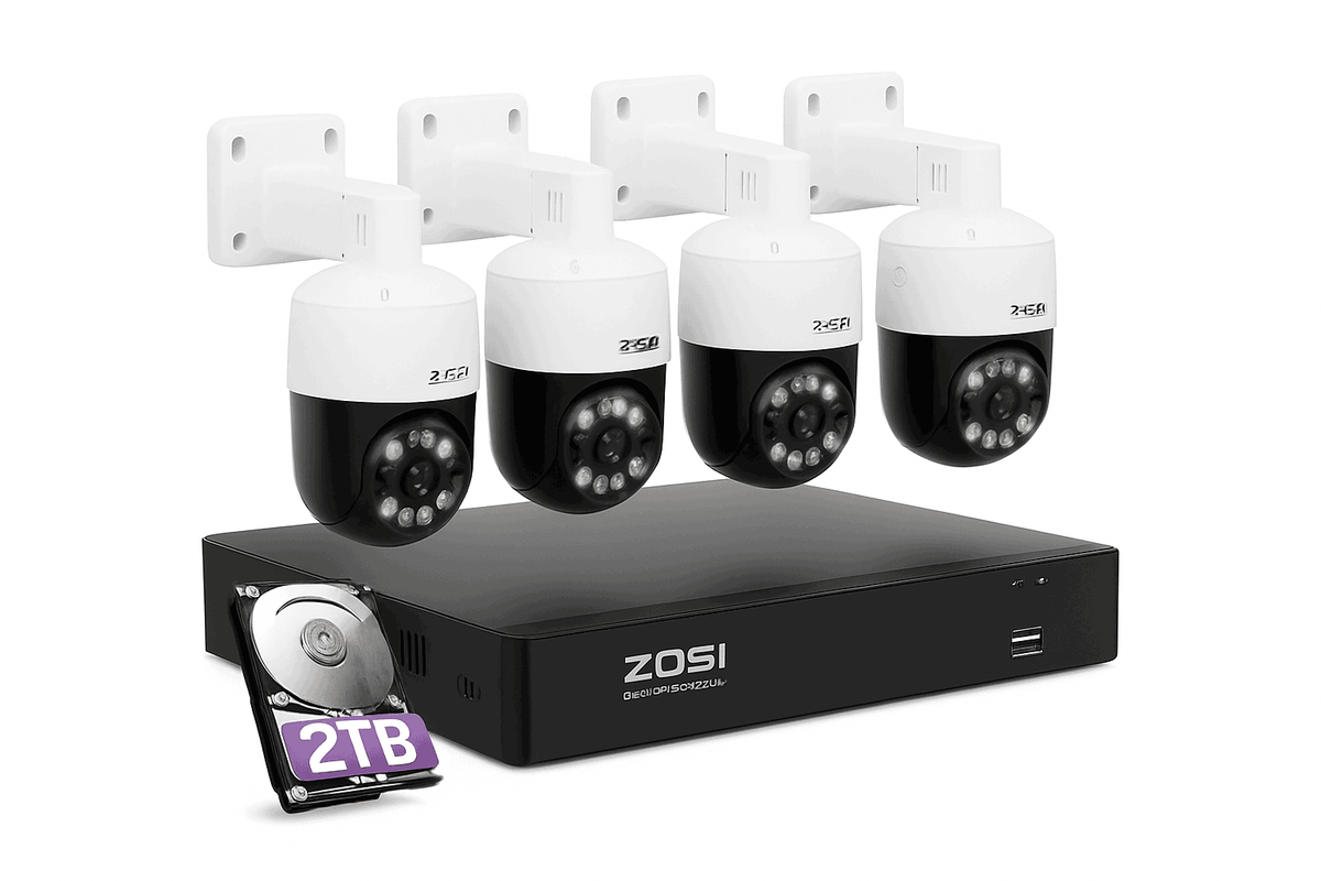 ZOSI 8MP PoE Security Camera System with AI Detection-2PCS 5MP Cameras / Australia / None