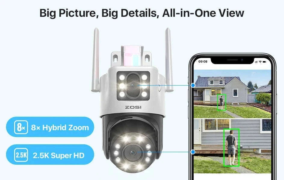ZOSI C298 Max 4K 8MP Dual-Lens PTZ Security Camera-C298 Max(2 PACK) / Poland