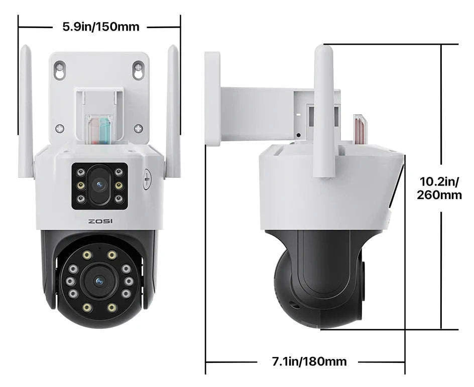 ZOSI C298 Max 4K 8MP Dual-Lens PTZ Security Camera-C298 Max(2 PACK) / Poland