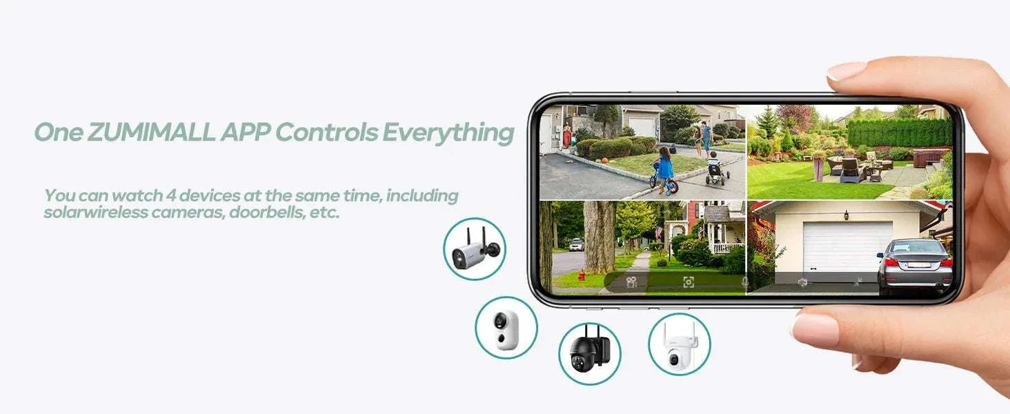 ZUMIMALL Wireless Battery Security Camera 3MP Night Vision-GERMANY