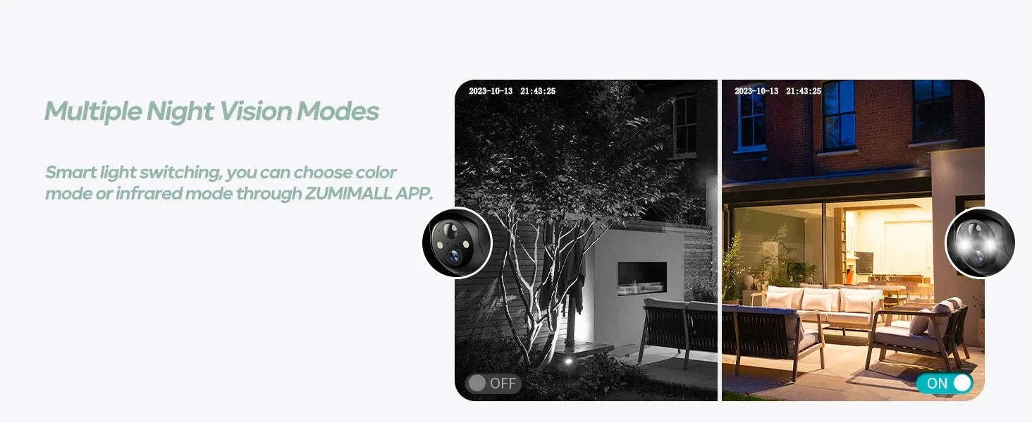 ZUMIMALL Wireless Battery Security Camera 3MP Night Vision-GERMANY