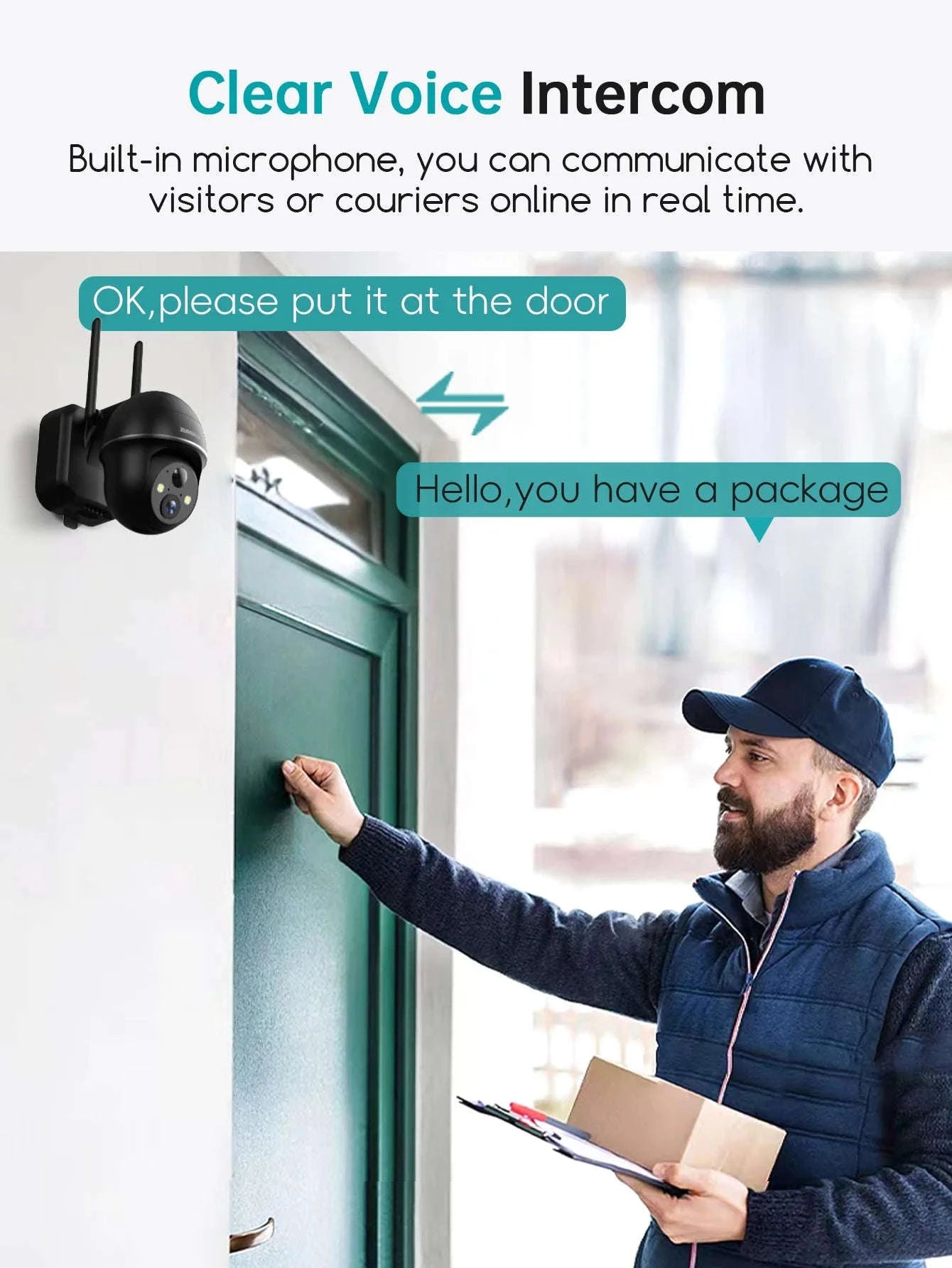 ZUMIMALL Wireless Battery Security Camera 3MP Night Vision-GERMANY