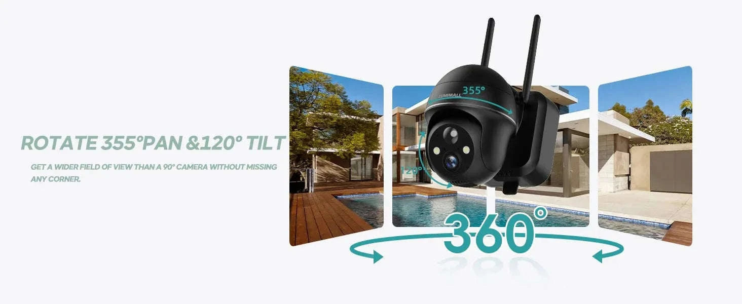 ZUMIMALL Wireless Battery Security Camera 3MP Night Vision-GERMANY