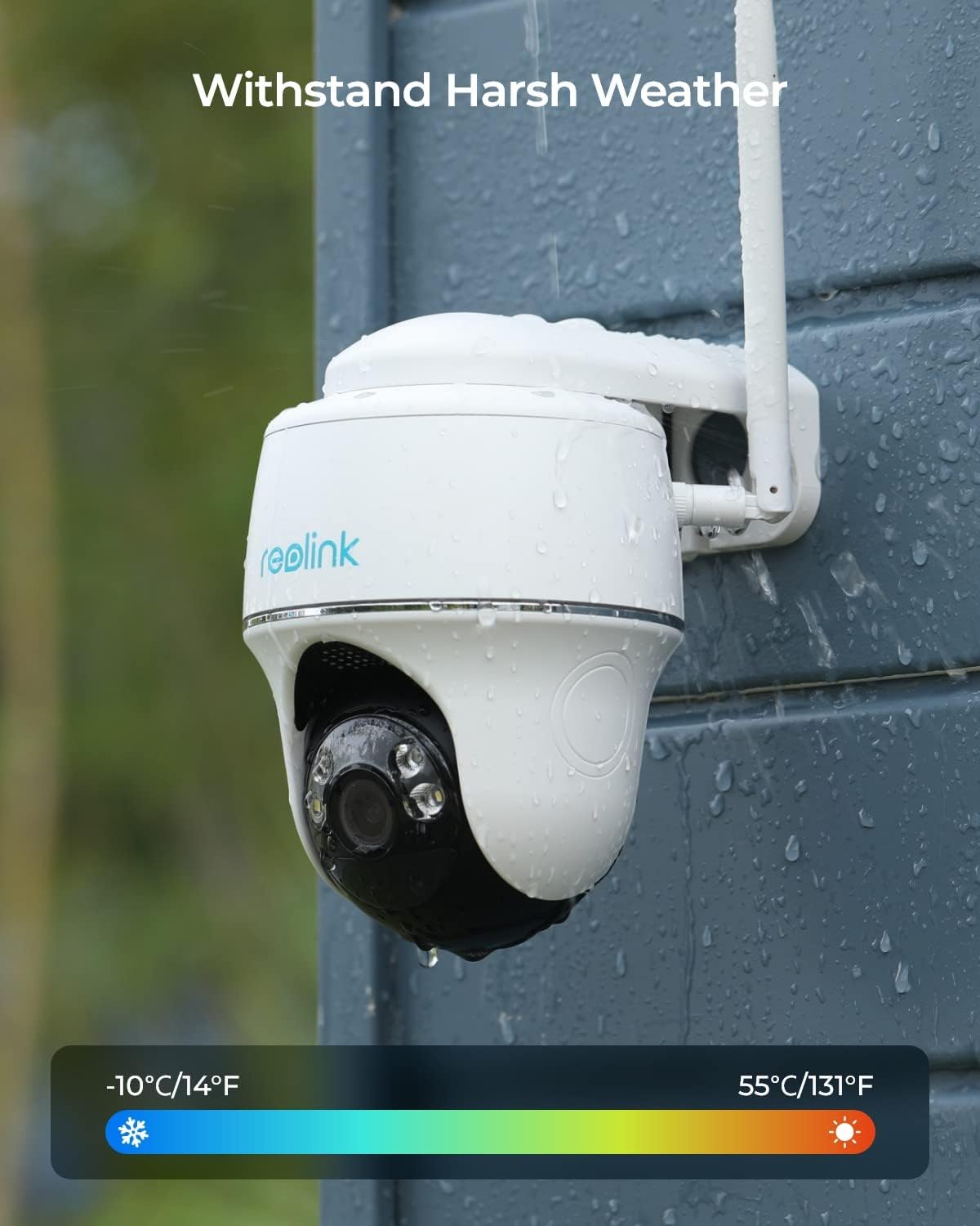 Reolink 4K PT Solar-Überwachungskamera, kein Hub erforderlich, 2,4/5 GHz WLAN, funktioniert mit Amazon Alexa, drahtlose Überwachungskamera für den Außenbereich, Farbnachtsicht, Heimüberwachungskamera, Argus PT Ultra+Solarpanel