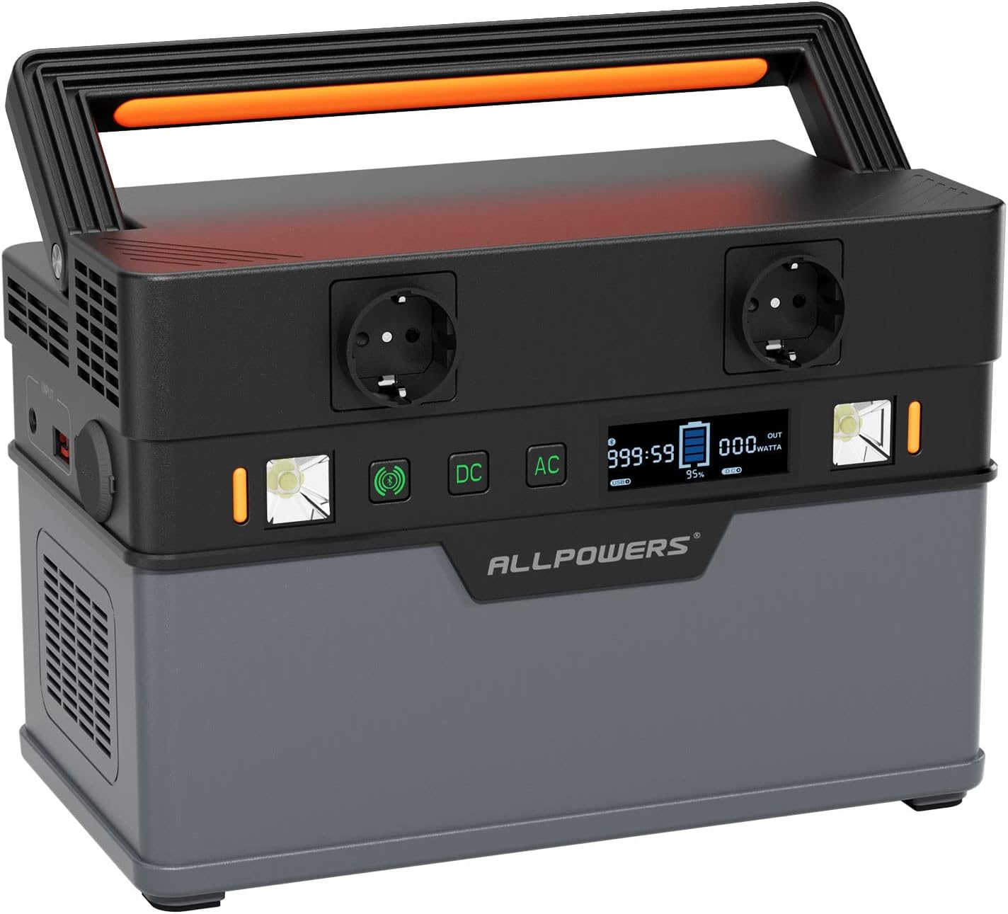 ALLPOWERS Portable Power Station 606Wh 164000mAh, 700W High Performance Battery Solar Generator, Battery Mobile Power Storage for Outdoor Garden Party Travel Camping Motorhome Emergency Power Station