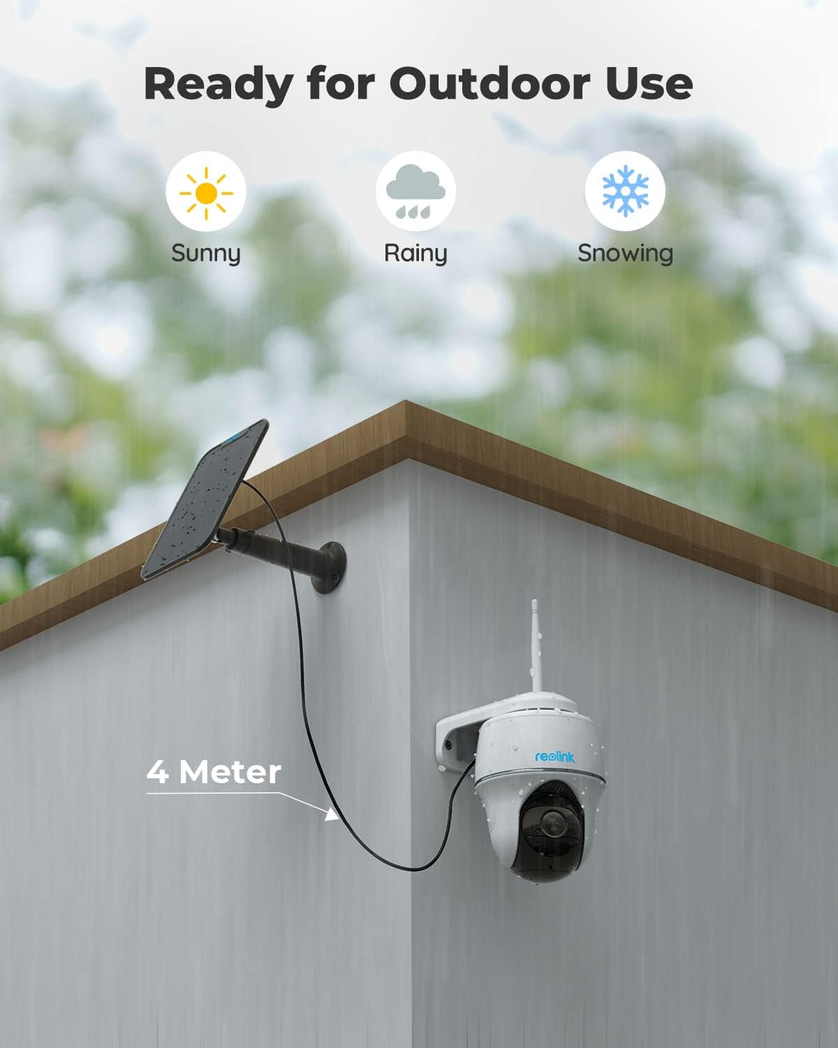 Reolink 4MP Solar Security Camera Outdoor Wireless, No Hub Needed, 2.4/5 GHz WiFi Solar Powered Camera with 360° Pan-Tilt, Person/Vehicle Detection, No Monthly Fee, SD Storage,Argus PT 4MP+Solar Panel (refurbished)