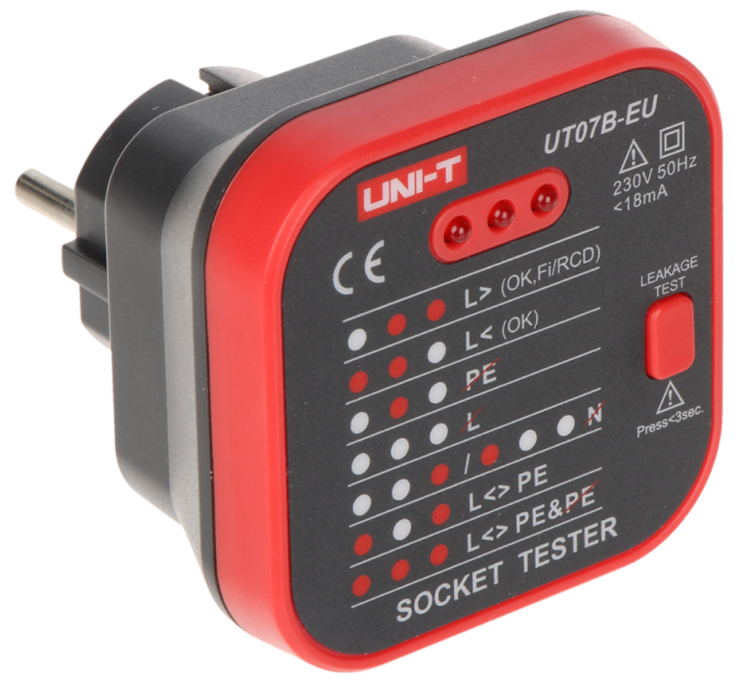 UNI-T UT07B-EU Socket Tester with RCD Check Function: Ensuring the Safety of Electrical Installations