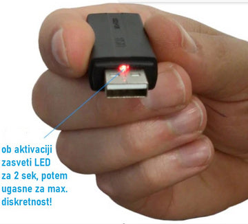 Intelligenter USB-Stick: Zeichnet nur auf, wenn Aktivität erkannt wird, hält bis zu 3 Tage mit einer einzigen Akkuladung (8 Stunden/Tag Aufzeichnung)