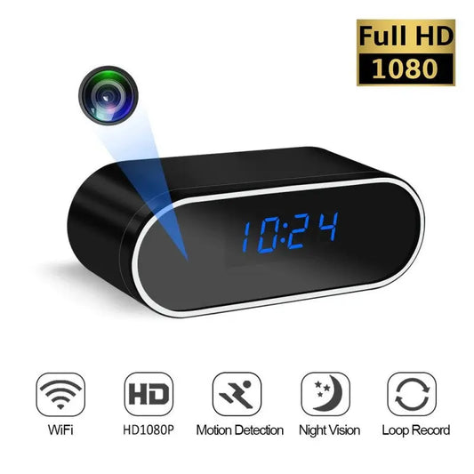 Spy IP Camera Hidden in Desk Clock - HD 5MP, 120-Degree Wide Angle, WiFi Enabled Spy-shop.com