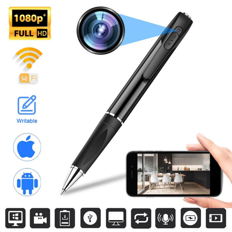 Spy WiFi IP Camera Pen - Remote Live Viewing, Motion Detection